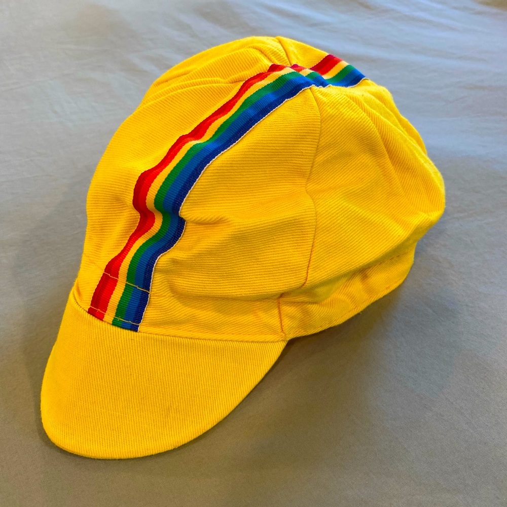 Yellow Rainbow Cycling Cap Crowd Specialties